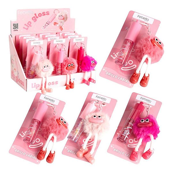 Febella - Gloss Fofo Chaveiro BM40146 - 12 Unid