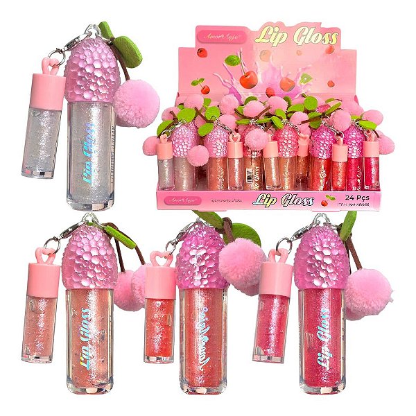 Amor Anjo - Lip Gloss Pompom Cereja AMAB066 - 24 Und