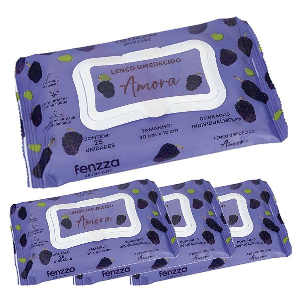 Fenzza - Lenço Demaquilante Amora FZ53036 - 12 Und