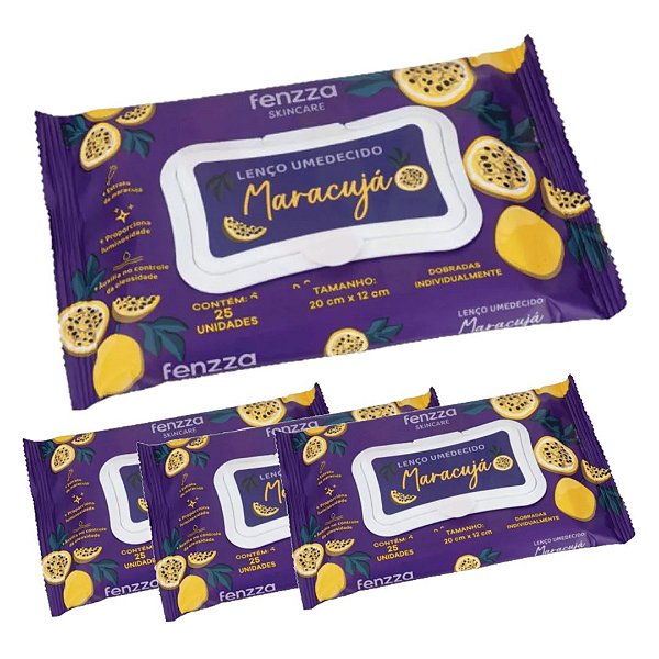 Fenzza - Lenço Demaquilante Maracuja FZ53034 - 12 Und