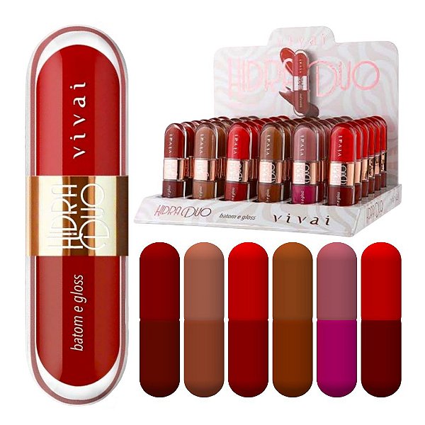 Vivai - Batom e Gloss Hidra Duo 3345 - 36 Und