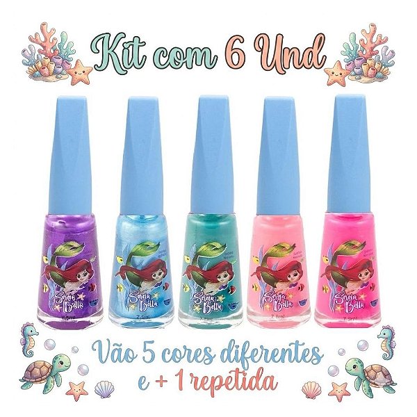 Safira - Esmalte Teen Sereia Kit 02 - 6 Und