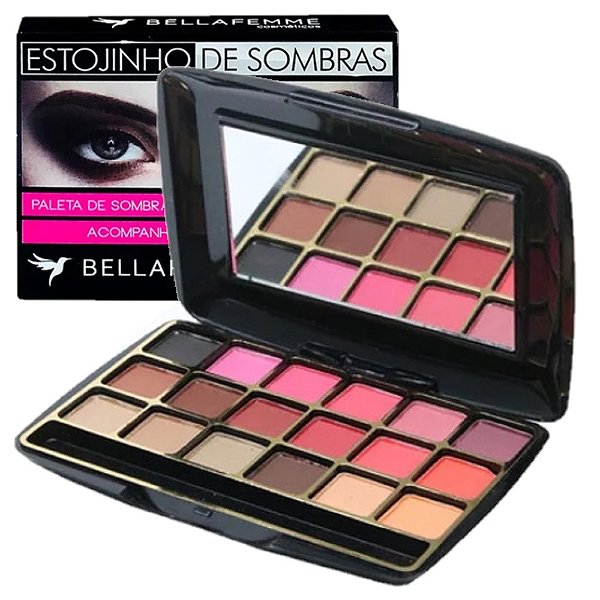 Bella Femme - Estojo de Sombras com Espelho BF10021A - 12 Un