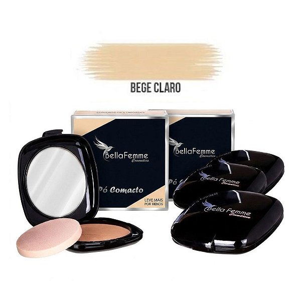 Bella Femme - Po de Luxo Espelho Esponja BEGE CLARO - 6 Und