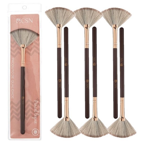 CSN - Pincel Leque para Blush e Iluminador CP-46-C - 6 Und