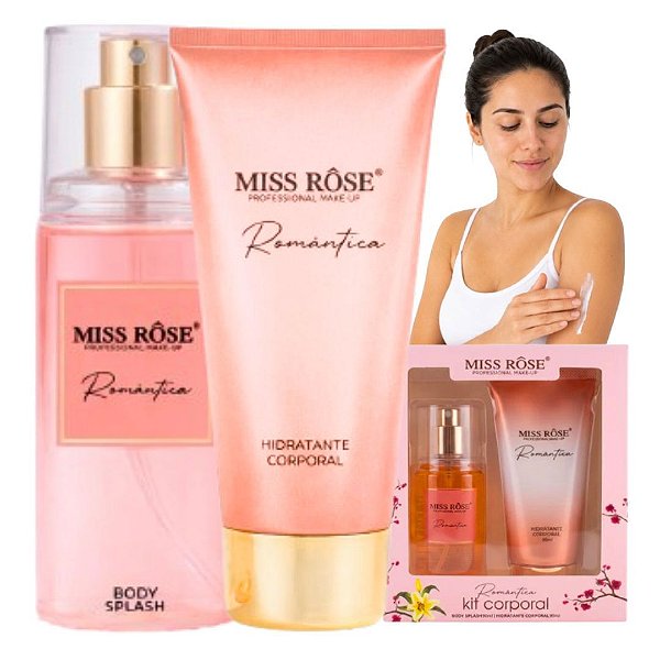 Miss Rose - Kit Body Splash e Hidratante Romantica