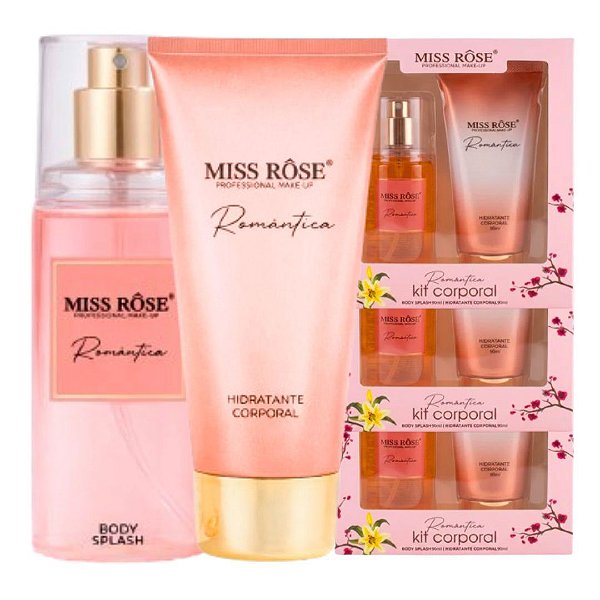 Miss Rose - Kit Body Splash e Hidratante Romantica - 03 Und