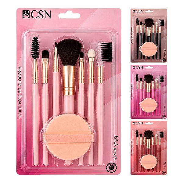 Cisne - Kit de 07 Pinceis e Esponja CK033 - 12 Und