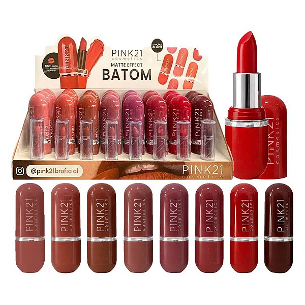Pink 21 - Batom Matte Effect CS4558 - 24 Und
