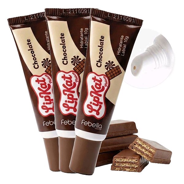 Febella - Hidratante Labial Chocolate LipKat LGK0126 - 06 Und