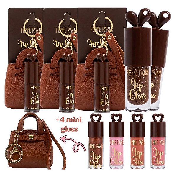 Femme Paris - Lip Gloss Chaveiro Bolsa FR203 - 06 Und