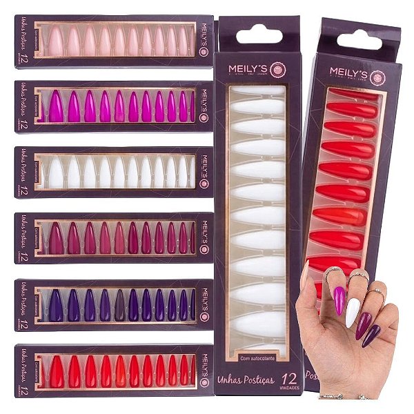 Meilys - Unhas Posticas Autocolante MU6003 - 6 Und