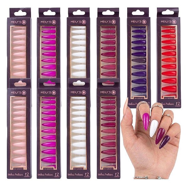 Meilys - Unhas Posticas Autocolante MU6003 - 12 Und