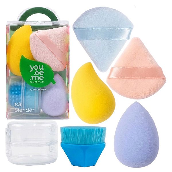 Face Beautiful -  Kit de 05 Esponjas de Maquiagem YO119