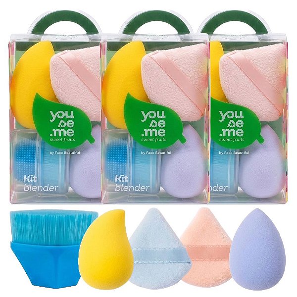 Face Beautiful -  Kit 05 Esponjas You se me YO119 - 12 Kits