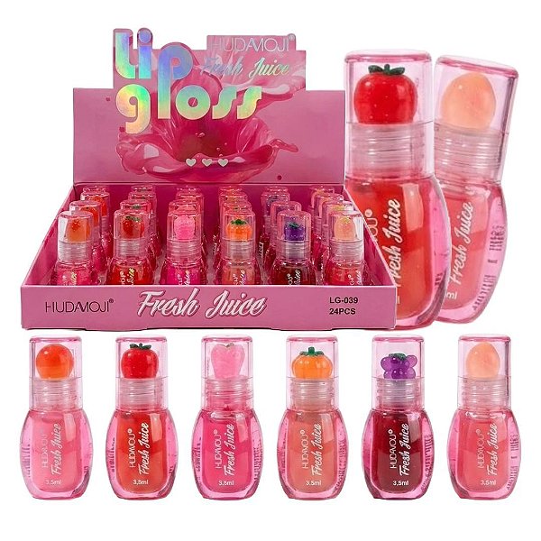 Hudamoji - Lip Gloss Suco de Fruta LG039 - 24 Und