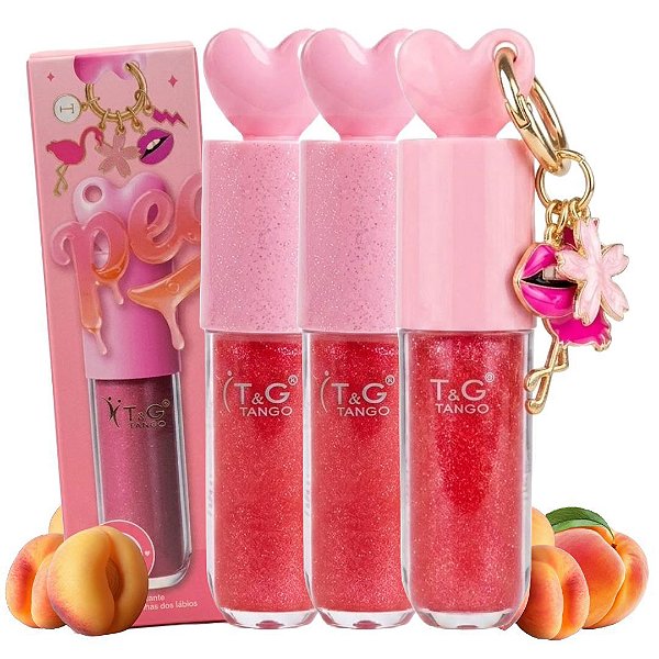 Tango - Lip Oil Peach c/ Chaveiro TG7012 - 06 Und (Validade: 03/2029)