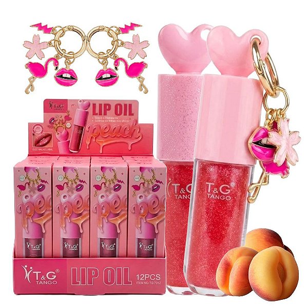 Tango - Lip Oil Peach c/ Chaveiro TG7012 - 12 Und (Validade: 03/2029)