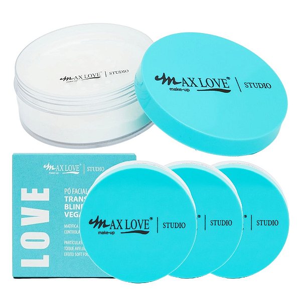 Max Love - Po Facial Finalizador Translucido Blindagem Vegano -  06 UND