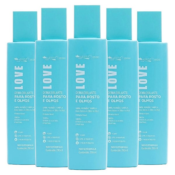 Max Love - Demaquilante para Rosto e Olhos Love - 06 Und