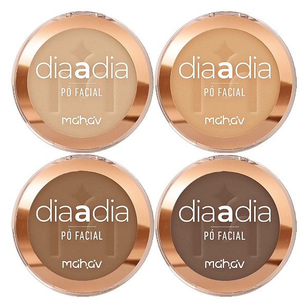 Mahav - Pó Facial Compacto Vegano Dia a Dia PFMV K2 - 04 Und (Validade: 05/2029)