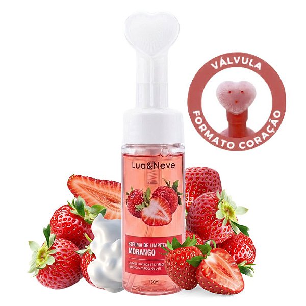 Lua e Neve - Espuma de Limpeza Coração Morango LN5501011