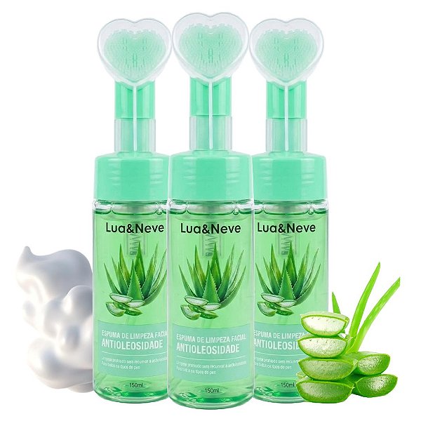 Lua e Neve - Espuma de Limpeza Coração Antioleosidade LN5501015 - 06 Und