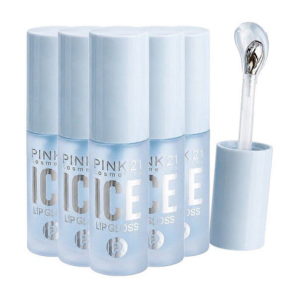 Pink 21 - Lip Gloss Ice Efeito Refrescante CS6828 - 06 Unid