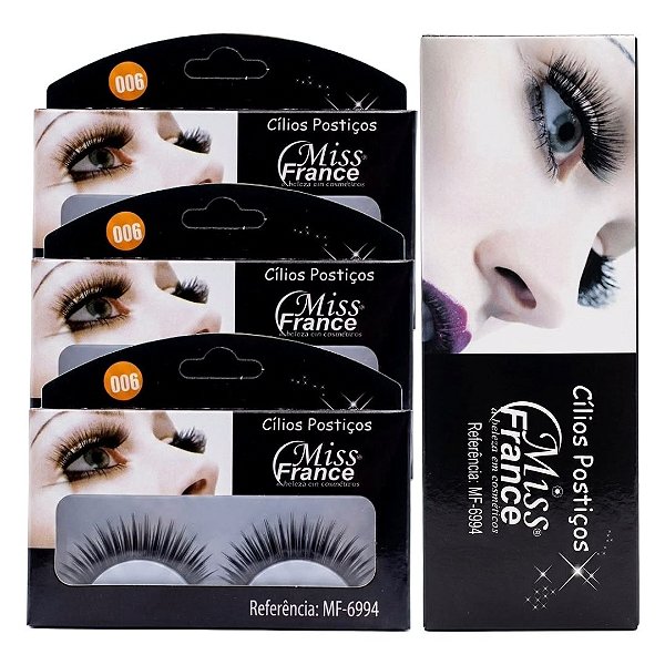 Miss France - Cilios Postiços  MF6994 006  - Display C/ 10 pares
