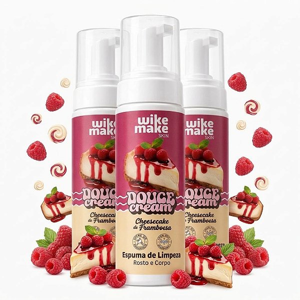 Wike Make - Espuma de Limpeza Cheesecake de Framboesa Douce Cream WM0054A - 06 Und