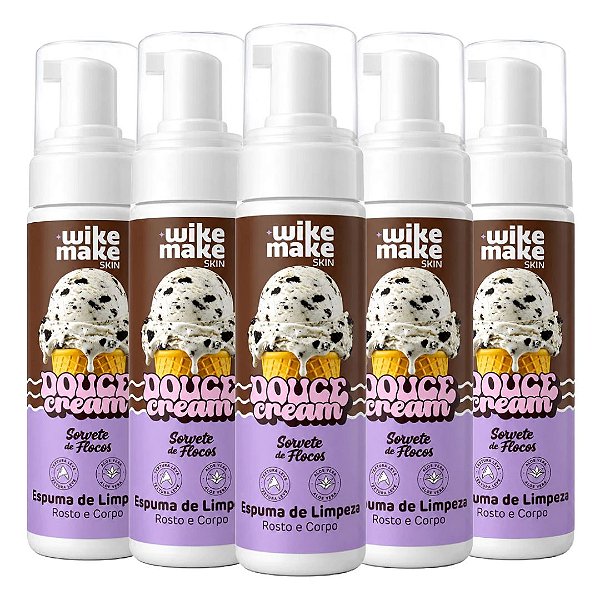 Wike Make - Espuma de Limpeza Sorvete de Flocos Douce Cream WM0054D - 12Und