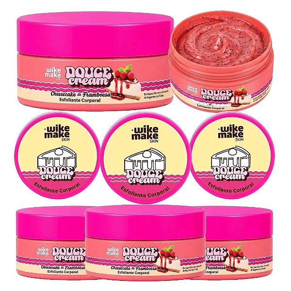 Wike Make - Esfoliante Corporal Cheesecake de Framboesa Douce Cream WM0055A - 12 Und