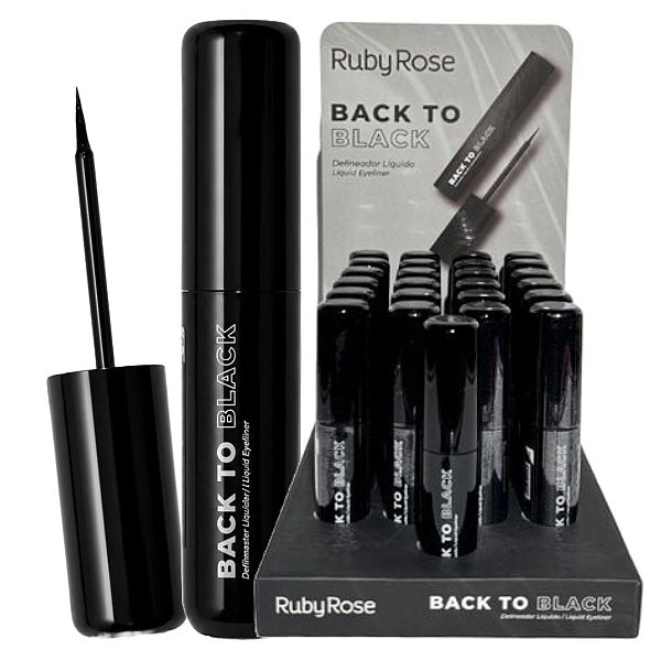 Ruby Rose - Delineador Liquido Back to Black E2106 - 24 Und