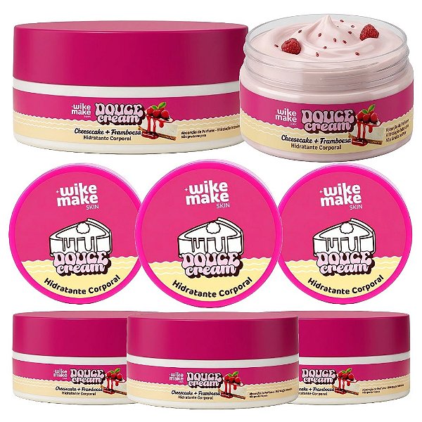 Wike Make - Hidratante Corporal Cheesecake de Framboesa Douce Cream WM0056A - 12 Und