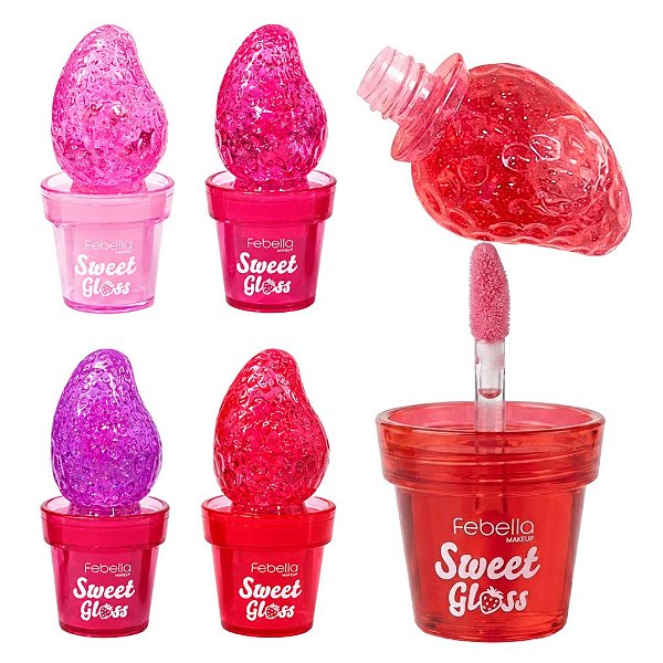 Febella - Lip Gloss Moranguinho Sweet Gloss  BM40143 - 04 Und