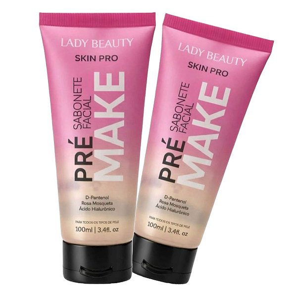 Lady Beauty - Sabonete Facial Pré Make Skin Pro PRO24 (Validade: 07/2029)
