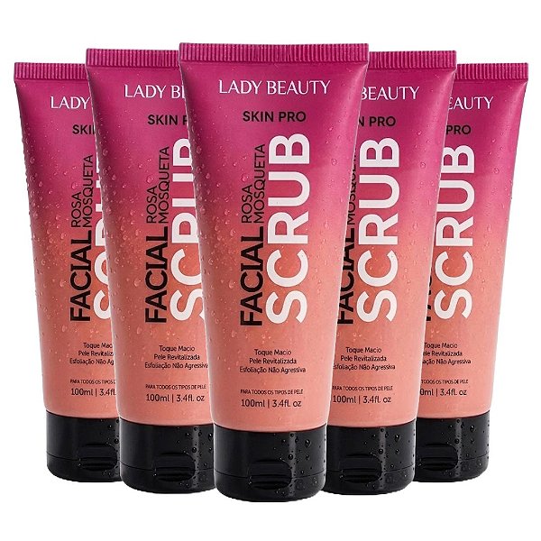 Lady Beauty - Esfoliante Facial Rosa Mosqueta Skin Pro PRO39 - 12 Und (Validade: 06/2029)