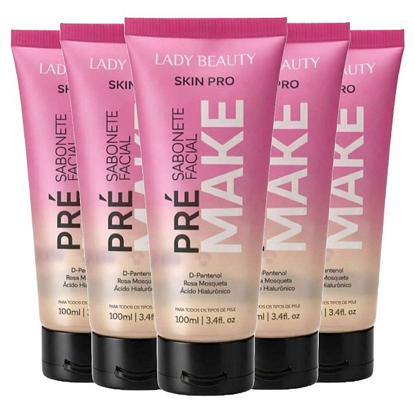 Lady Beauty - Sabonete Facial Pré Make Skin Pro PRO24 - 12 Und (Validade: 07/2029)