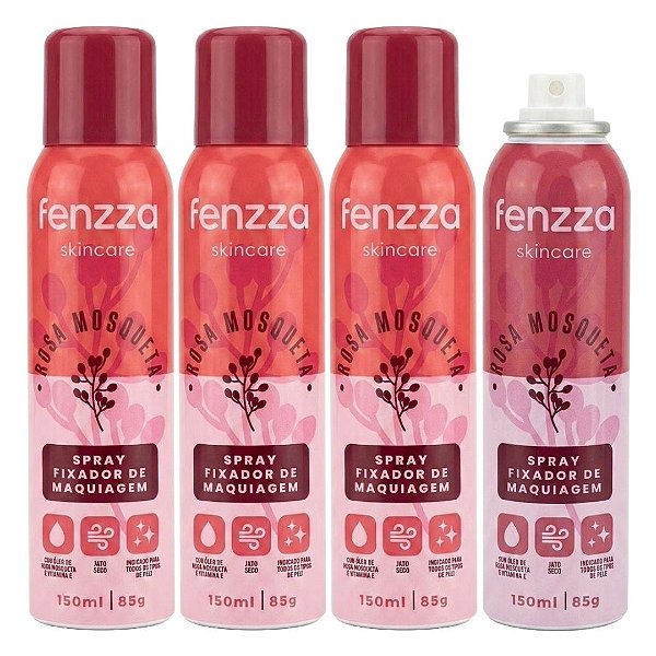 Fenzza - Fixador de Maquiagem Rosa Mosqueta FZ50010 - 06 Und (Validade: 03/2029)