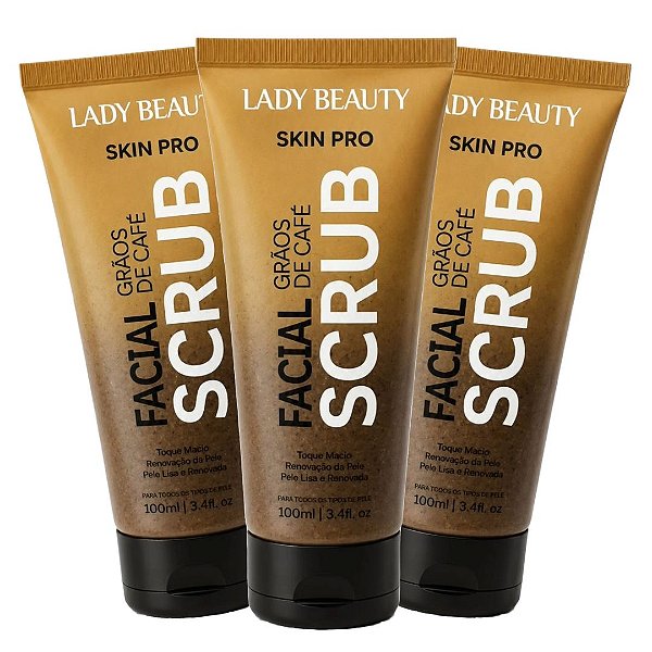 Lady Beauty - Esfoliante Facial Graos de Cafe Skin Pro PRO37 - 06 Und (Validade: 05/2029)