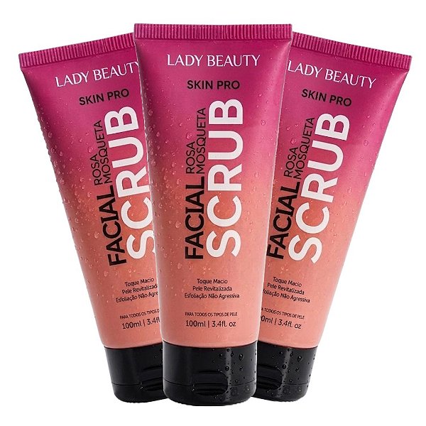 Lady Beauty - Esfoliante Facial Rosa Mosqueta Skin Pro PRO39 - 06 Und (Validade: 06/2029)