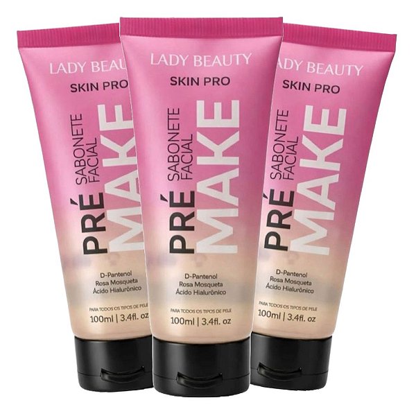 Lady Beauty - Sabonete Facial Pré Make Skin Pro PRO24 - 06 Und (Validade: 07/2029)