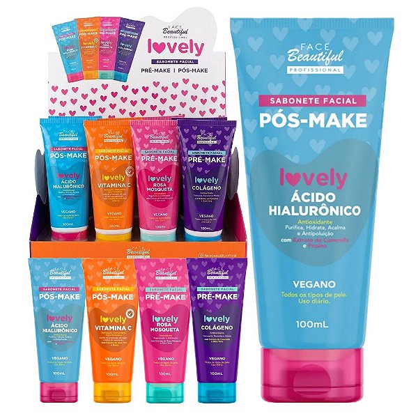Face Beautiful - Sabonete Facial Pre e Pos Make Lovely FB451 - 12 Und (Validade: 02/2029)
