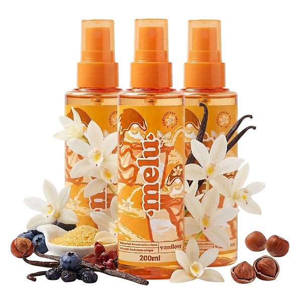 Ruby Rose - Body Splash Desodorente Colonia Baunilha Vanillove B5306 - 06 Und (Validade: 05/2029)