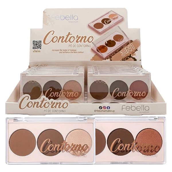 Febella - Paleta Contorno CT51201 - 12 Und (Validade: 03/2031)