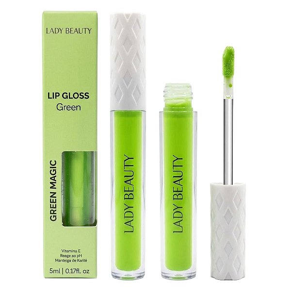 Lady Beauty - Lip Gloss Verde Magico PRO53 (Validade: 04/2029)