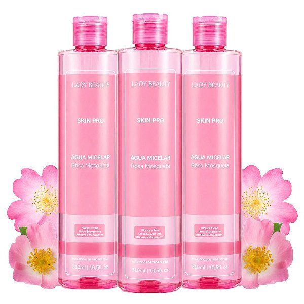 Lady Beauty - Agua Micelar Rosa Mosqueta PRO25 - 06 Und (Validade: 08/2029)