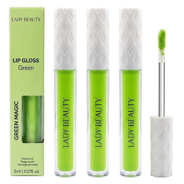Lady Beauty - Lip Gloss Verde Magico PRO53 - 06 Und (Validade: 04/2029)