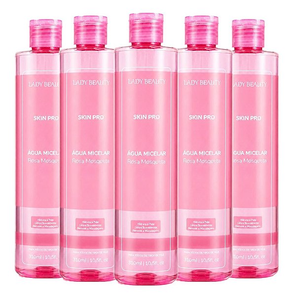 Lady Beauty - Agua Micelar Rosa Mosqueta PRO25 - 12 Und (Validade: 08/2029)
