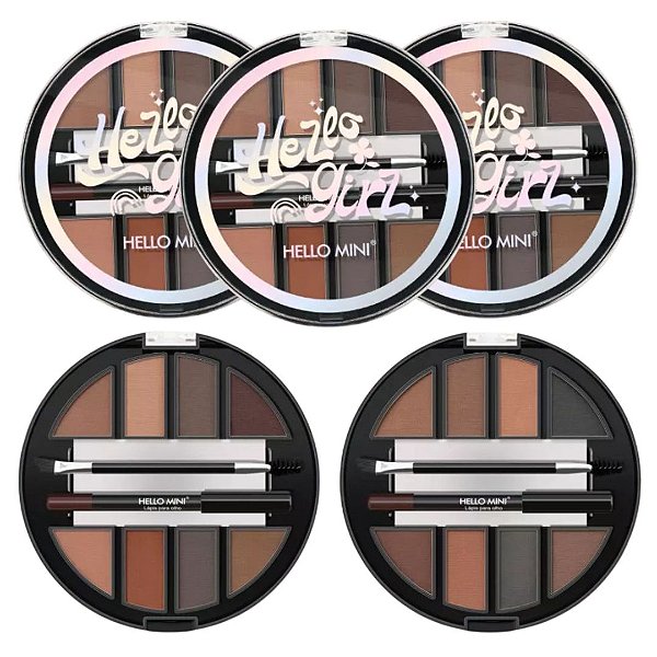 Hello Mini - Sombra para Sobrancelha Hello Girl X069 - 06 Und (Validade:12/2030)